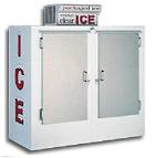 Leer L75 Outdoor Bagged Ice Solid Door Storage Cabinet holds 300, 10lbs. bags.