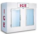 Leer L100 Indoor Bagged Ice Glass Door Storage Cabinet holds 410, 10lb. bags of ice