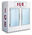 Leer L60 Indoor Bagged Ice Glass Door Storage Cabinet holds 285, 10lb. bags of ice