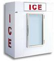 Leer L65 Indoor Baggged Ice Glass Door Storage Cabinet holds 275, 10lb. bags of ice