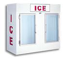 Leer L85 Indoor Bagged Ice Glass Door Storage Cabinet holds 355, 10lb. bags of ice