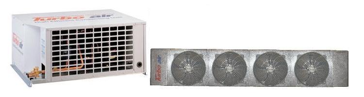 Turbo Air TH050LR404A2 5 HP Low Temp Hermetic Refrigeration System w/ Matching LED189B 18,900 BTU Evaporator Blower